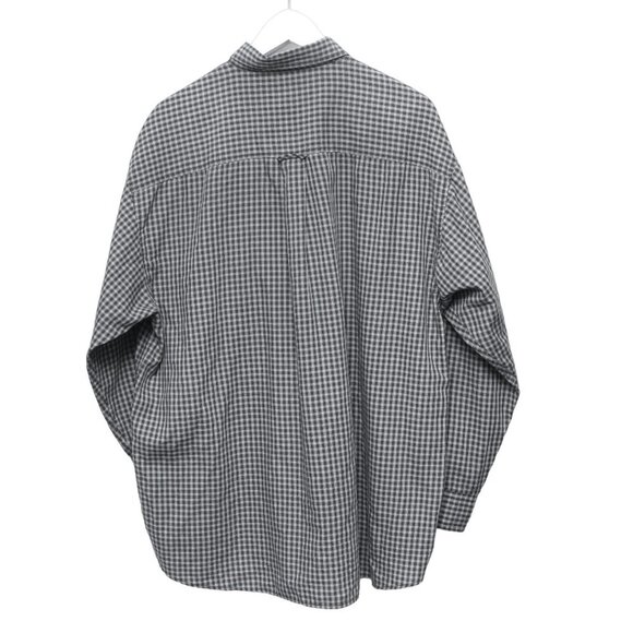 Knights Sportswear Button Shirt Stripe Black Grey Check Plaid Casual Top Office - Picture 2 of 6